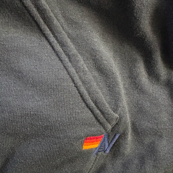 Aviator Nation Unisex Logo Pullover Relaxed Hoodie -- Heather Grey Size L - Picture 7 of 9